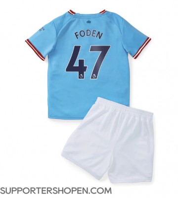 Manchester City Phil Foden #47 Hemmatröja Barn 2022-23 Kortärmad (+ korta byxor)